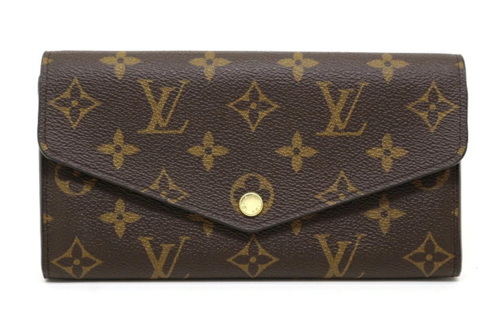 LOUIS VUITTON Wallet Long Portefeuille Sarah Monogram Coquelicot Red